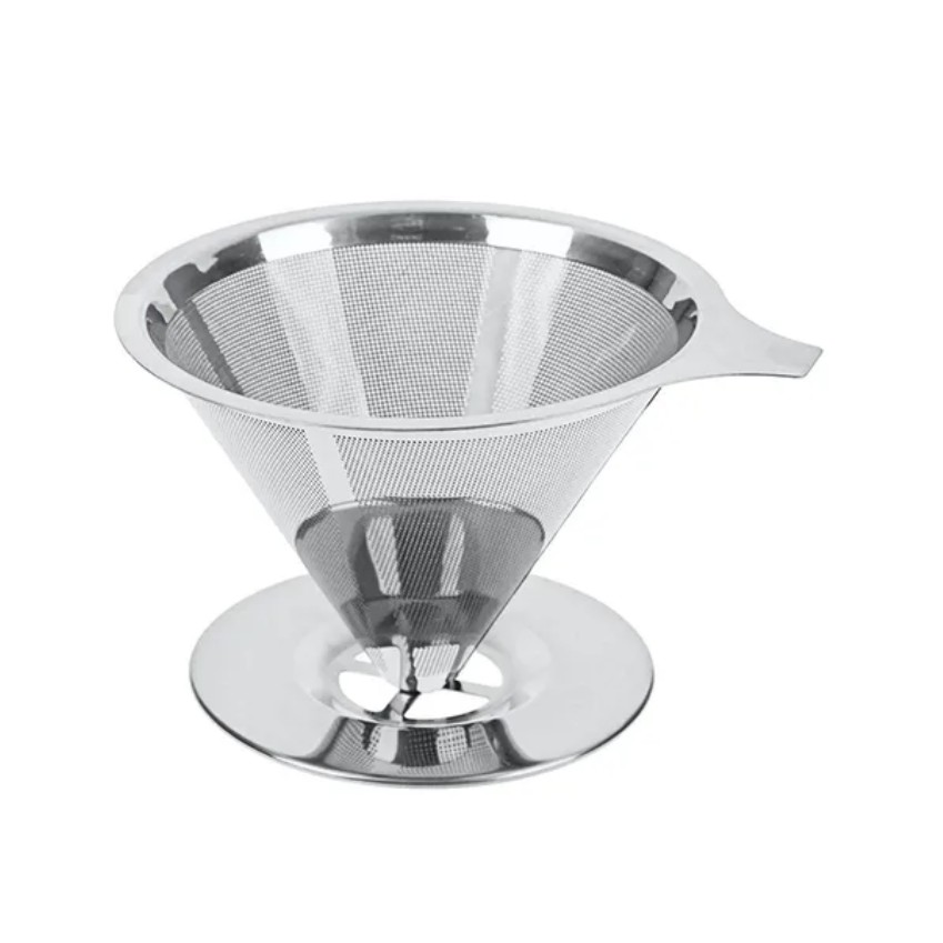 Coador De Café Inox Aço 304 Tam12x10cm  Não Precisa Filtro Reutilizável em Oferta na Shopee