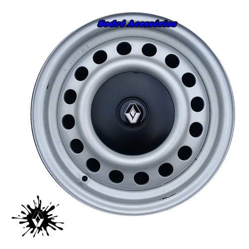 Jogo Calota Central Roda De Ferro Renault Clio Kangoo Aro 14
