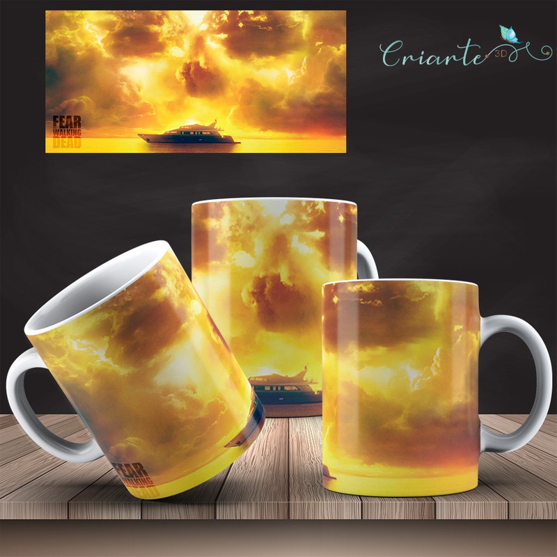 Caneca Porcelana Coleção Fear the Walking Dead Mod 08