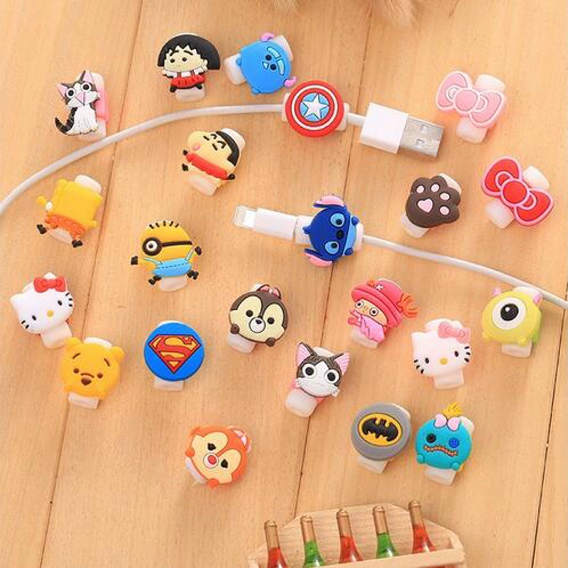 10pcs/lot USB Cable Protector Data Line Cord Protector Protective Case Cable Winder Cover Charging Cable