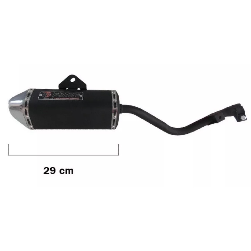 Escapamento Esportivo Yamaha Xtz 125 Mini Tri Preto Fortuna