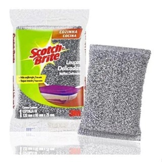 Esponja Prateada Macio Scotch-brite 3m Anti Risco Original em Oferta na Shopee