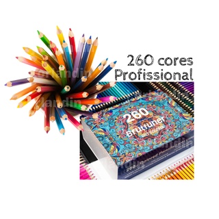 Lápis De Cor artistico profissional Maleta Com 260 Cores Brutfuner