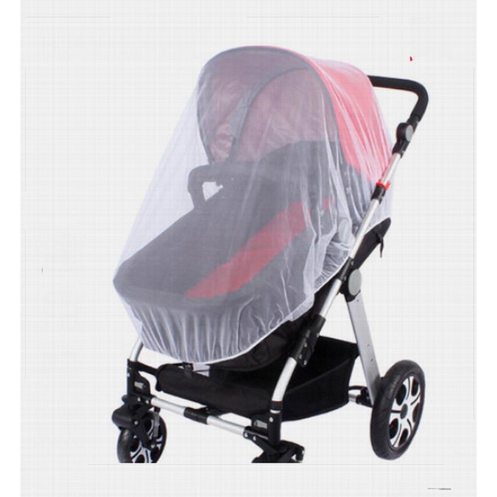 VERÃO BEBE CARRINHO DE BEBE ANTI MOSQUITO - FLY INSECT NET - BRANCO UNIVERSAL COMPLETA CAPA DE VEU ELÁSTICA MOSQUITO NET