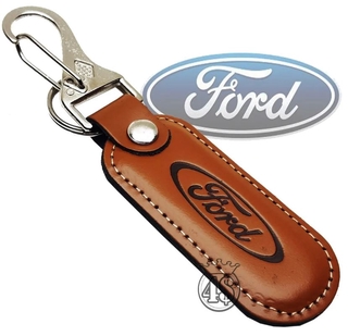 Chaveiro Ford Carro Mosquetão Couro Focus Fusion Eco Universal