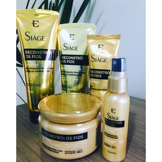 Siage Shampoo Condicionador Máscara Reconstrói os fios Eudora