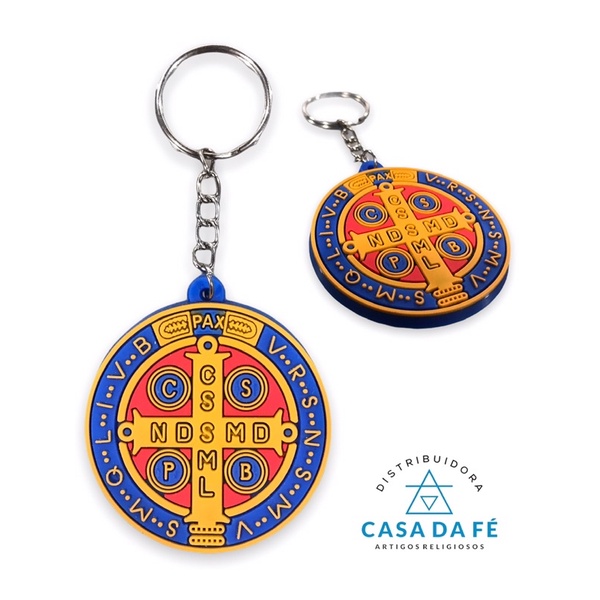 Chaveiro De Borracha Medalha De São Bento Artigo Religioso em Oferta na Shopee