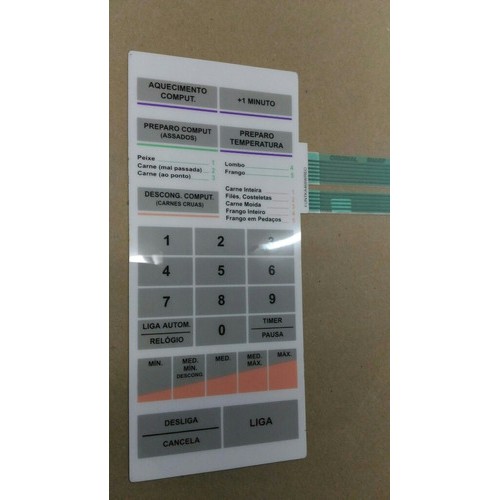 Membrana Teclado  Forno Microondas Sharp Mw630 Branco