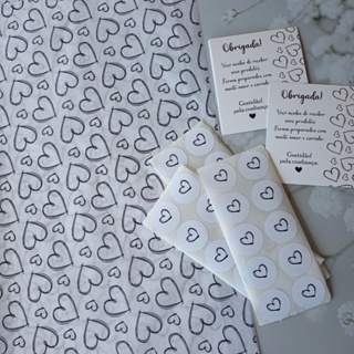 Kit Embalagem - 50 Papel Seda + 50 Lacre + 50 Carta de Agradecimento + Perfume em Oferta na Shopee