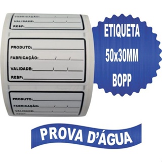 1000 Etiqueta Validade Congelamento Bopp em Oferta na Shopee