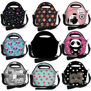 Bolsa Térmica Feminina Lancheira infantil Neoprene Marmita Cooler Varias Estampas