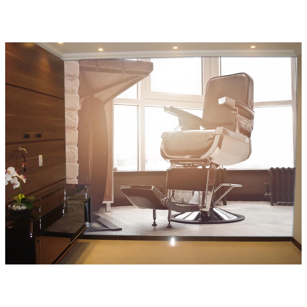 papel de parede Barbearia Barber shop 3D 6m² BRB06