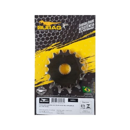 Pinhão 16 Dentes Katana 125 / Intruder 125 / Yes 125 - Corrente Fina P428 - Durag