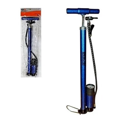 Bomba de Bicicleta com Base para os Pés e Manômetro - 60cm
