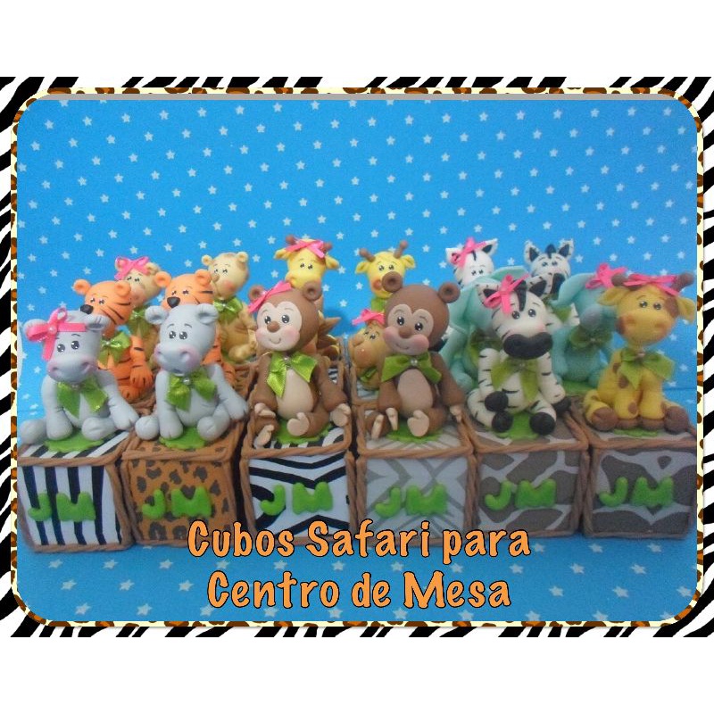 Cubos tema Safari/lembrancinha/festa safari/decoração de mesa