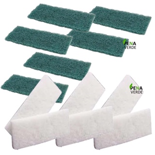 Kit 6 Fibra Verde Geral Multiuso Pisos + 6 Fibras Macia Branca Vidros e Esmaltado Superfícies Delicadas Cerâmica Cristal em Oferta na Shopee