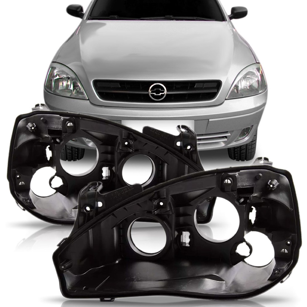 Par Carcaça Farol Corsa Montana 2003 A 2012 em Oferta na Shopee