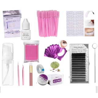 Kit Extensão Alongamento de Cílios Nagaraku Cola Make up City 10ML Removedor Nagaraku