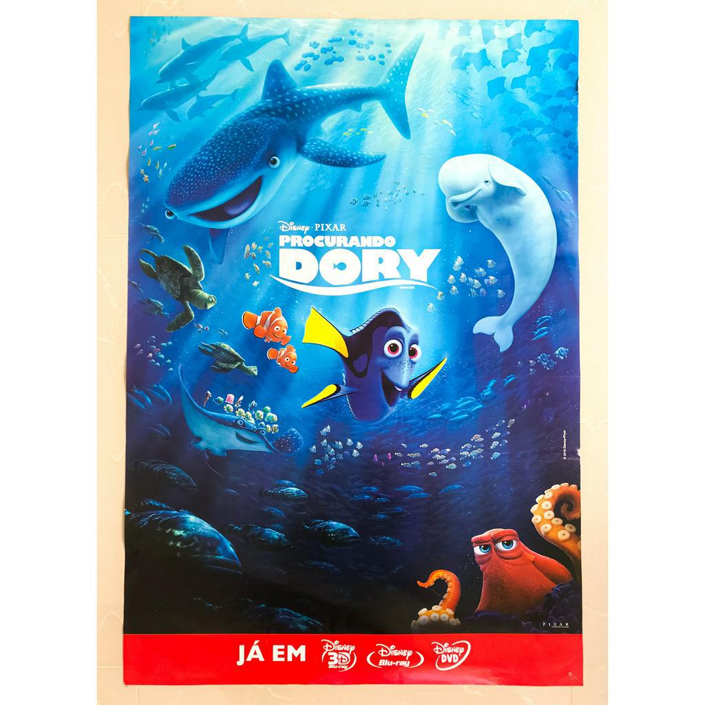 Pôster Procurando Dory - Original Locadora 94x64cm Cartaz Filme Desenho Animado Cartaz (Procurando Nemo) Disney