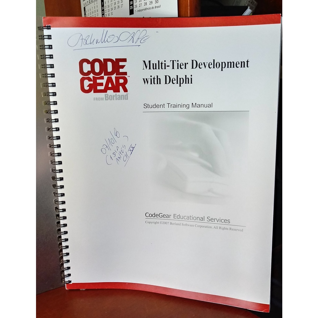 Livro Multi-Tier Development With Delphi Student Training Manual; Code Gear Borland