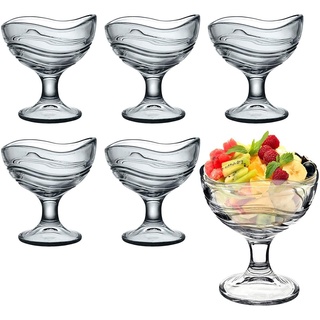 Jogo 6 Taças De Vidro Sorvete Sobremesa Aruba 150ml