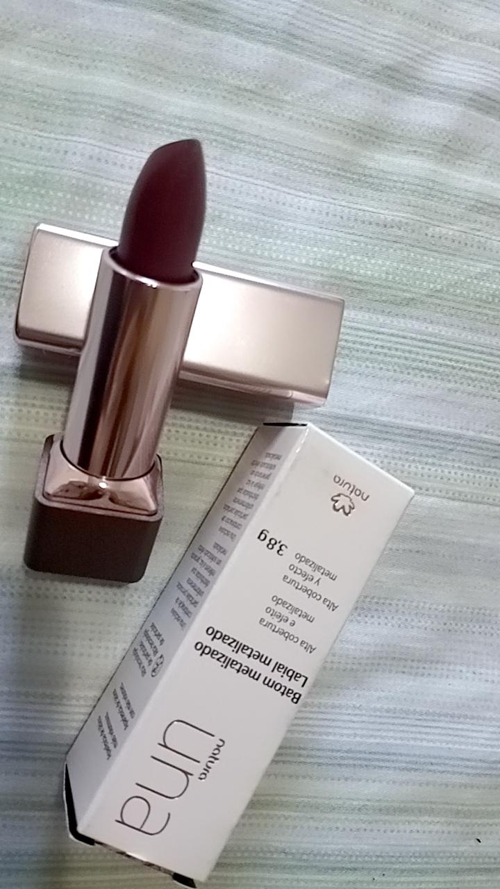 Batom Natura Una Metalizado - Violeta Infinito / Bronze Infinito / Rosê  Infinito - 3,8g | Shopee Brasil