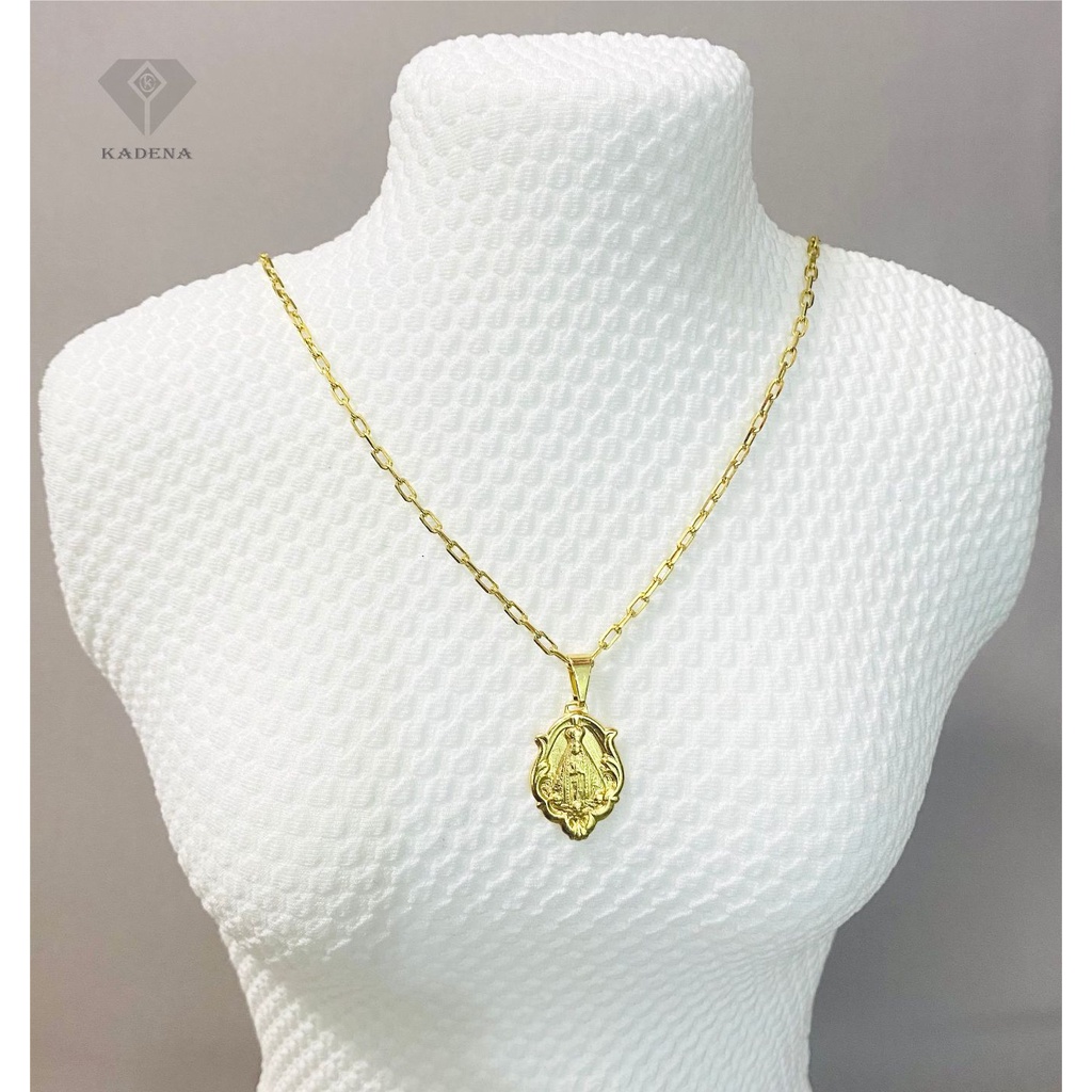Corrente com Pingente Nossa Senhora Aparecida Folheado há Ouro 18K - Ref. 359