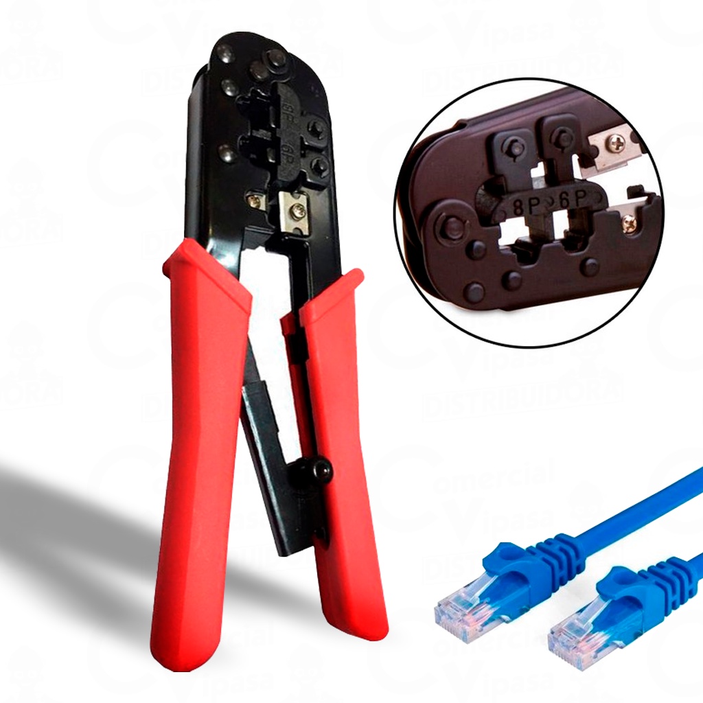 Alicate De Crimpagem Crimpar Corte Cabo De Rede Rj11 Rj45 Alta Qualidade em Oferta na Shopee