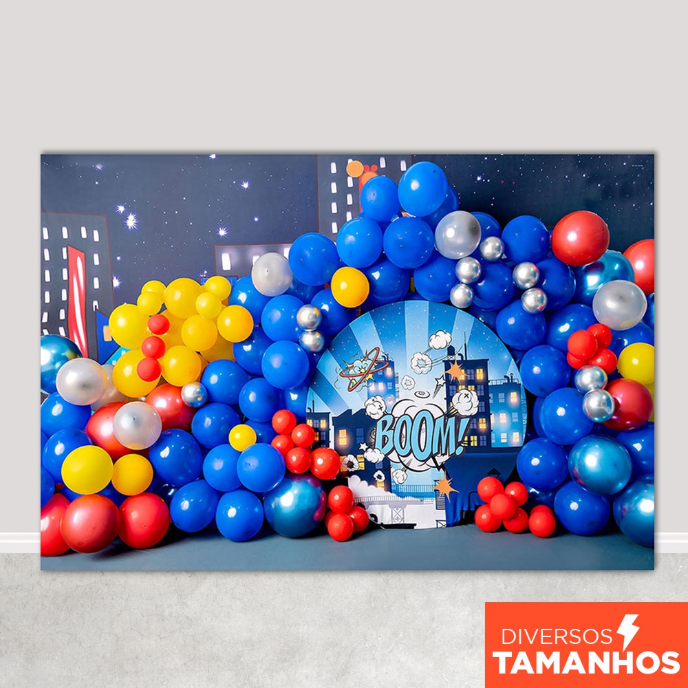 Fundo Fotográfico Heróis Cenário Smash The Cake Painel para Foto Em Tecido Sublimado em Oferta na Shopee