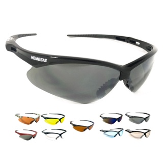 Oculos Seguranca Nemesis Lente Preta azul Protecao Total Dos Olhos em Oferta na Shopee