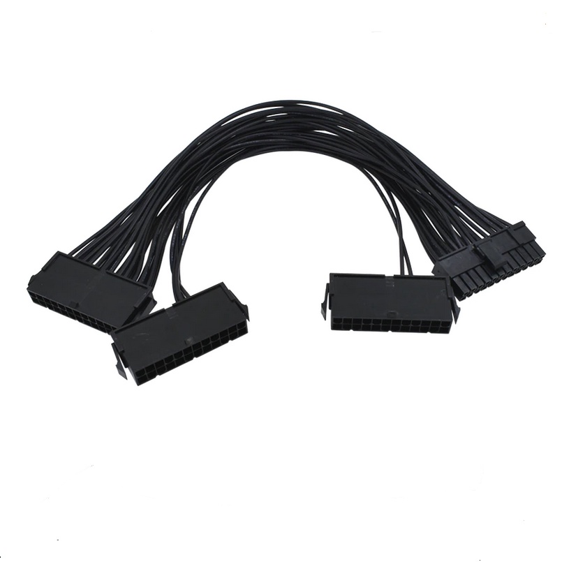 Cabo Psu  24 Pinos De Alimentação  Extensor  Liga Duas Fonte Ao Mesmo Tempo