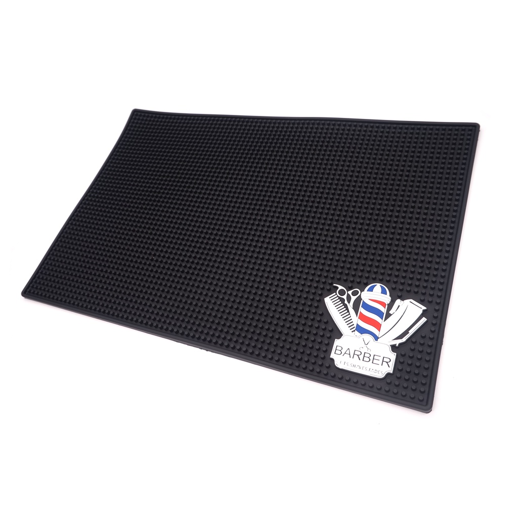 Tapete Organizador Antiderrapante de Borracha Para Bancada De Barbearia Barbeiro e Salão de Beleza em Oferta na Shopee