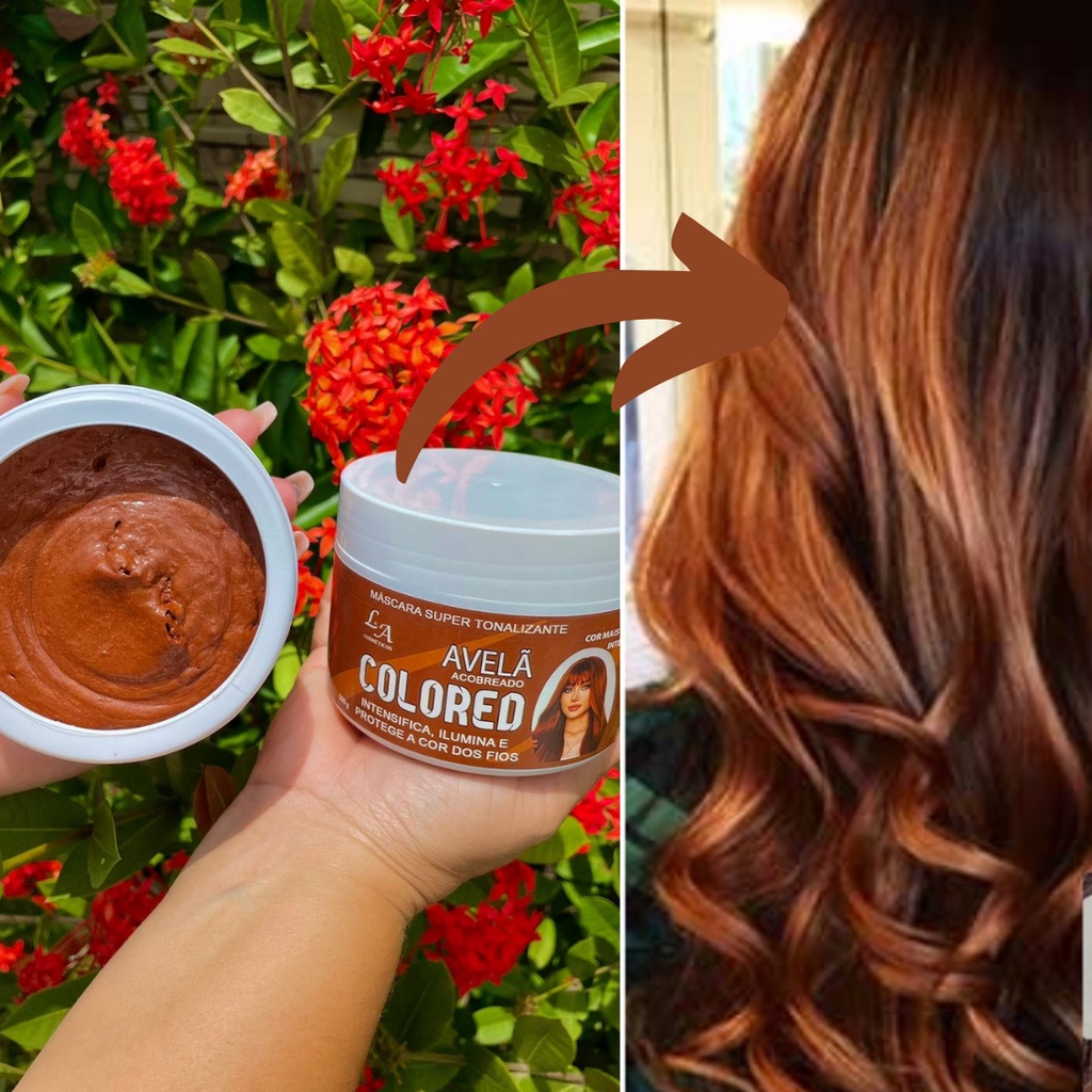 Tonalizante Avelã Acobreado - Chocolate -  S/ Amônia - Resultado 100% Natural em Oferta na Shopee