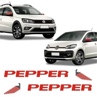 Kit Adesivo Emblema Lateral Pepper Up Saveiro Carro Branco em Oferta na Shopee