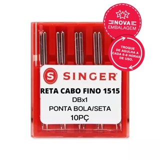 Agulha Singer Industrial para Máquina Reta cabo fino - 1515/DBx1 - Caixa com 10 unidades em Oferta na Shopee