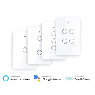 Interruptor Touch Inteligente Wifi 1 2 3 e 4 Teclas Alexa Google Smart Tuya em Oferta na Shopee