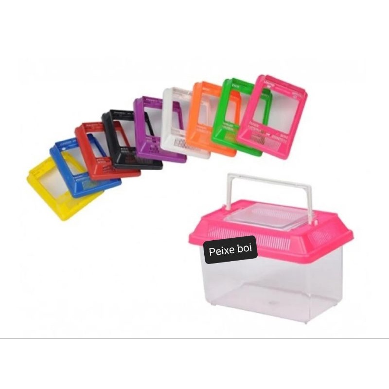 Aqua Terrário Litwin-3 Litros Cores Sortidas.PRETO,BRANCO, AZUL,LARANJA,VERMELHO