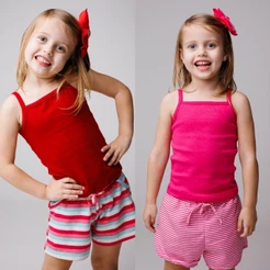 Kit com 2 Blusas de Alcinha em Ribana Infantil de Várias Cores - 2 ao 14 Anos