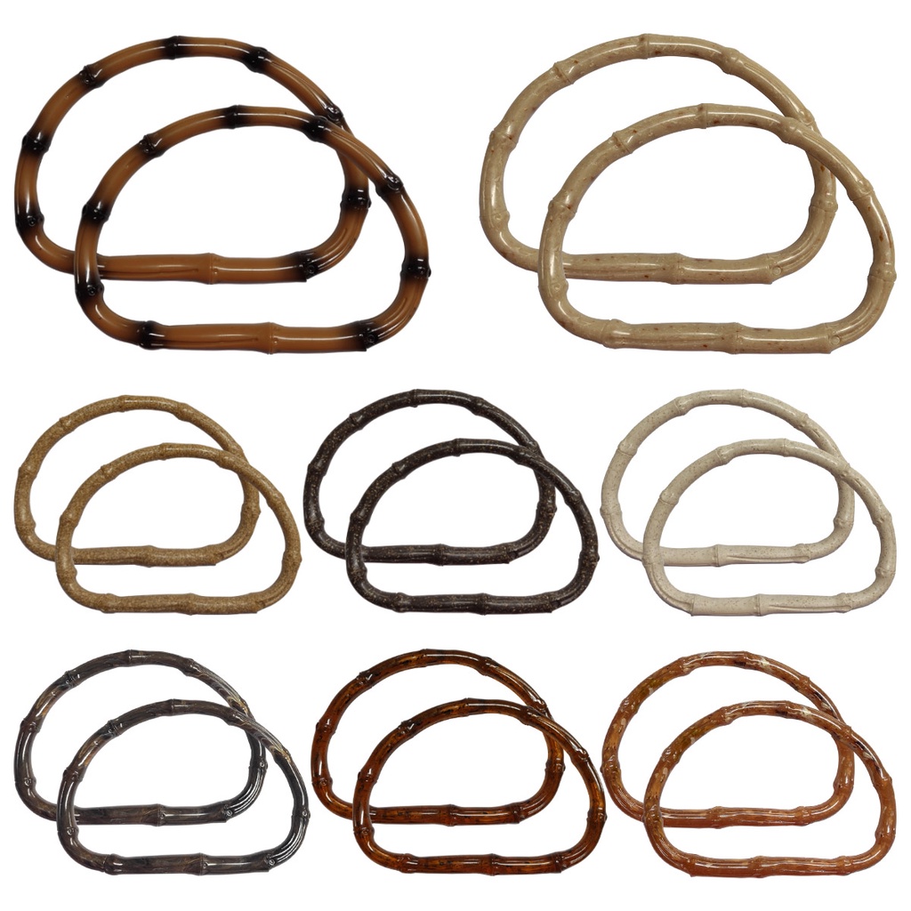 Alça para bolsa de crochê e tricô meia argola 7490 com 1 par (Plástica) em Oferta na Shopee