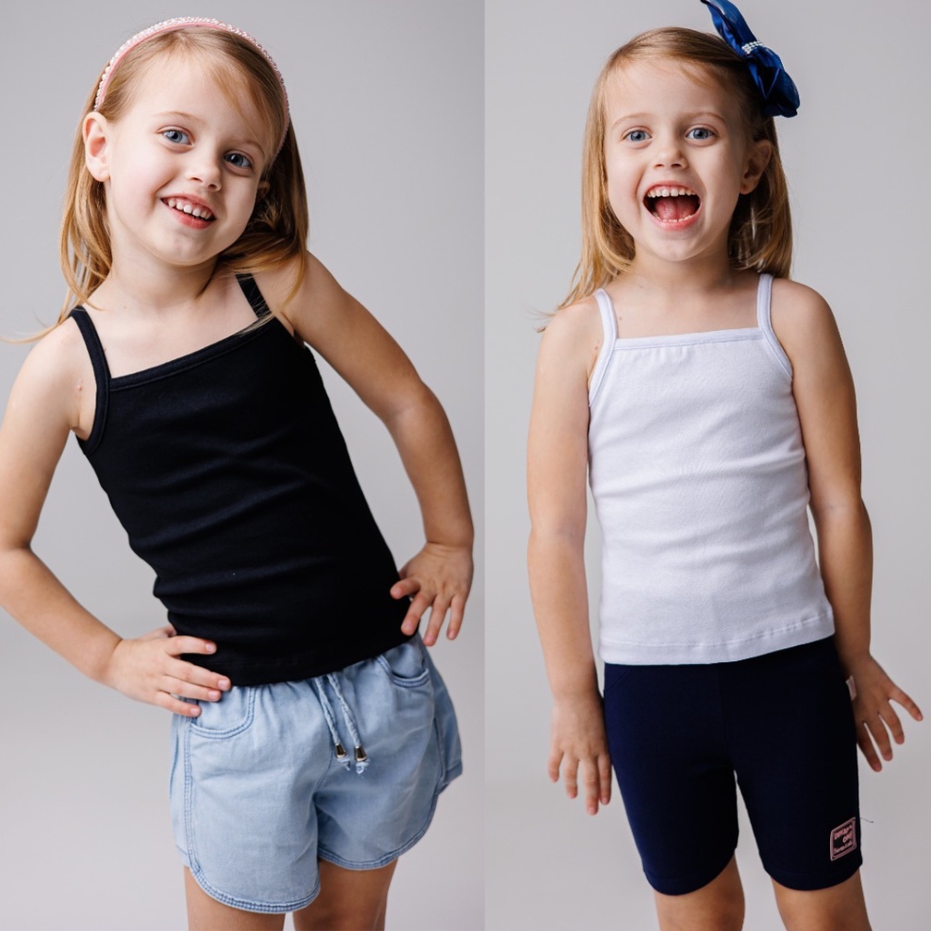 Kit com 2 Blusas de Alcinha Infantil 1 ao 12 em Oferta na Shopee