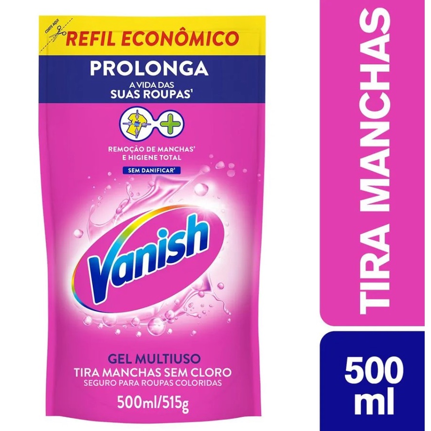 Tira Manchas Vanish Gel Multiuso Roupas Coloridas Refil Econômico 500ml