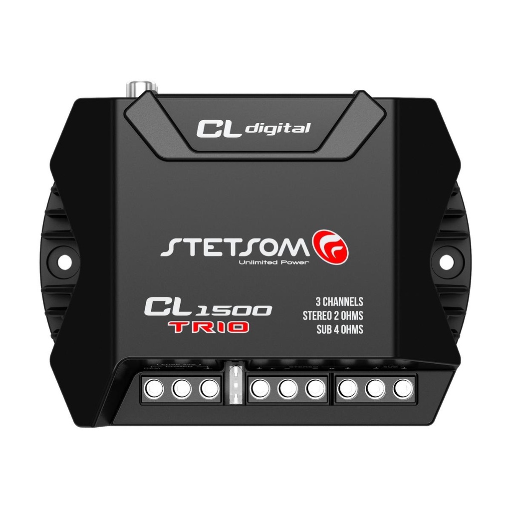 Módulo Amplificador Stetsom CL 1500 Trio 3 Canais 460W RMS 2 Ohms Stereo RCA CL1500 - Spare Parts and Accessories for Vehicles