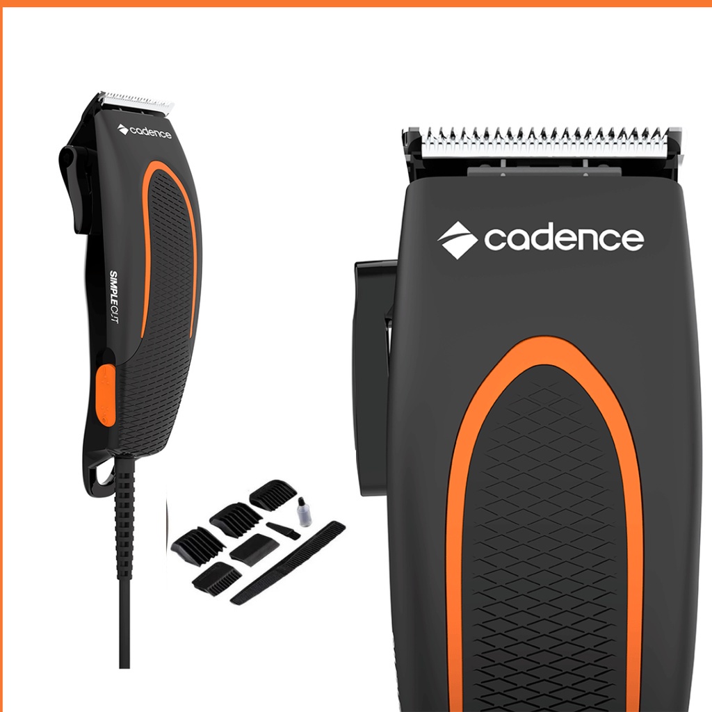 Maquina de Cortar Cabelo Pelo do Corpo Peito Barba Barriga + Acessórios Cadence