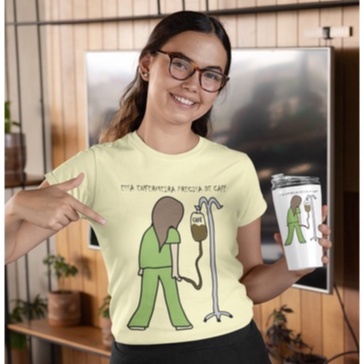 Camiseta essa fisioterapeuta precisa de café enfermagem médica enfermeira técnica em enfermagem técnica em laboratório