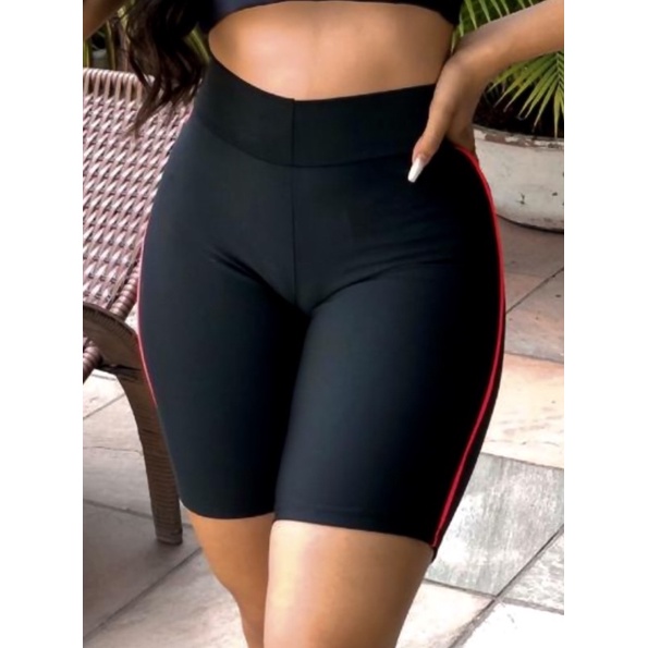 Short Legging Bermuda Academia Levanta Bumbum Fitness Cintura Alta Sem  Costura - Escorrega o Preço