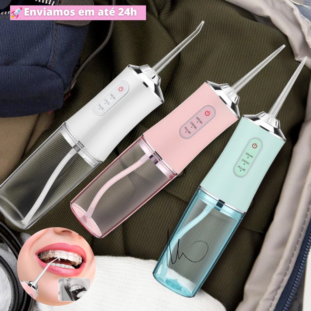 Limpeza Profunda dos Dentes e Aparelho Ortodôntico Retira Placas e Sujeiras Difíceis Recarregável
