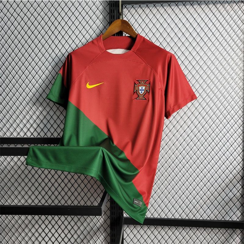 Camisa De Time seleção Portugal Futebo escudo BORDADO l 2022 2023 I Vermelha e verde camiseta