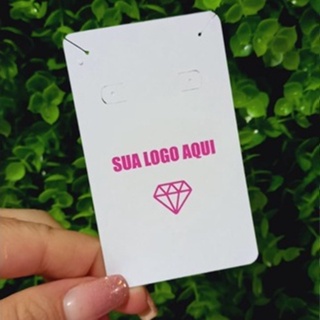 TAG Brinco e Colar - 50 Unidades Personalizado em Oferta na Shopee