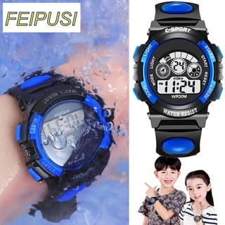 Relógio Infantil Luminoso À Prova D'água Com Display LED E Multifuncional