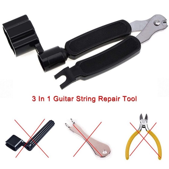 3 Em 1 Guitarra Corda Multifuncional Cortador Extrator Para Violão Guitarra Cavaco Acessórios banjos Promoção Promoção